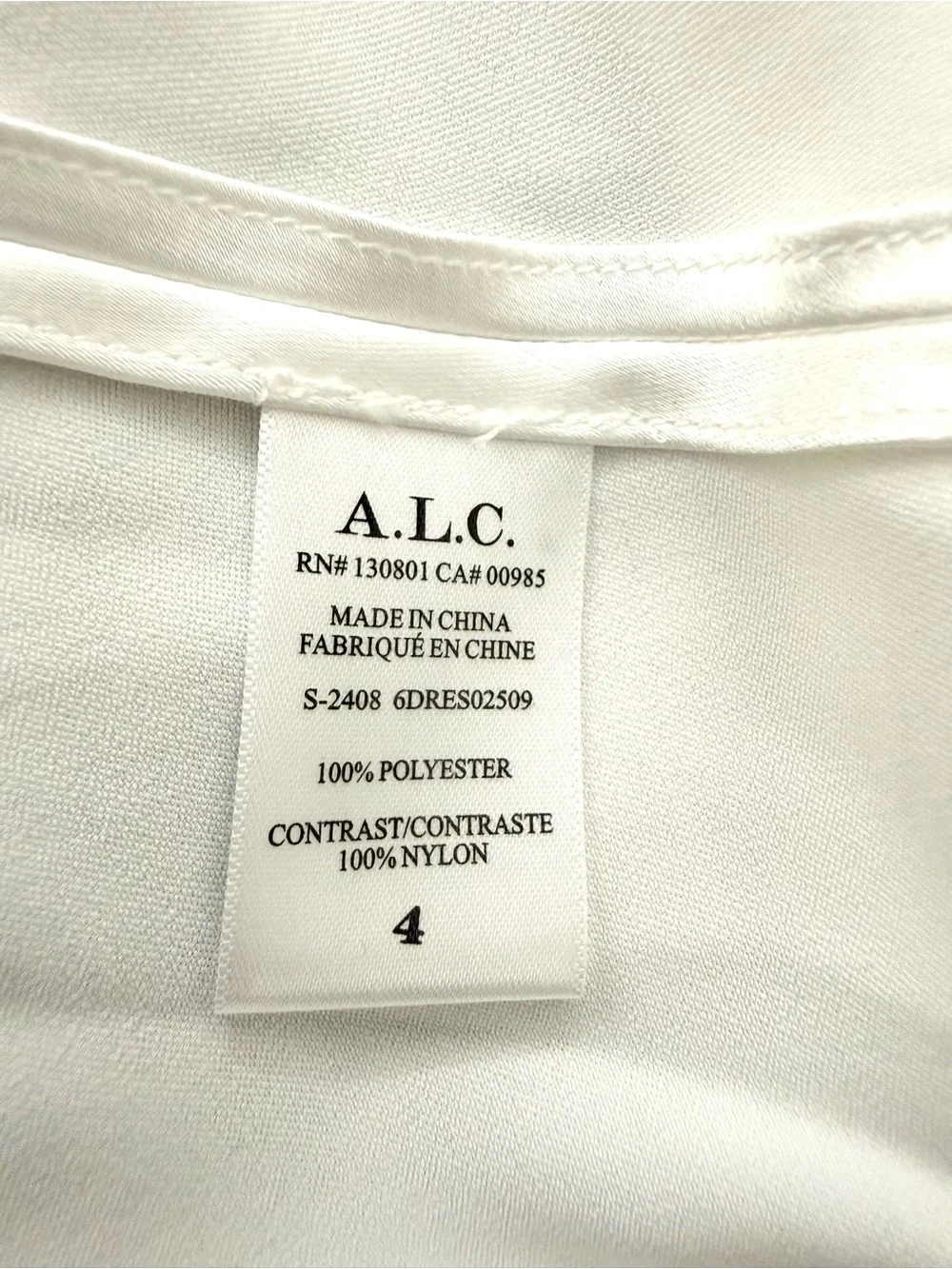 NWT A.L.C.  the Alessia Lace Satin Midi Dress in white Sz 4 - Picture 14 of 16